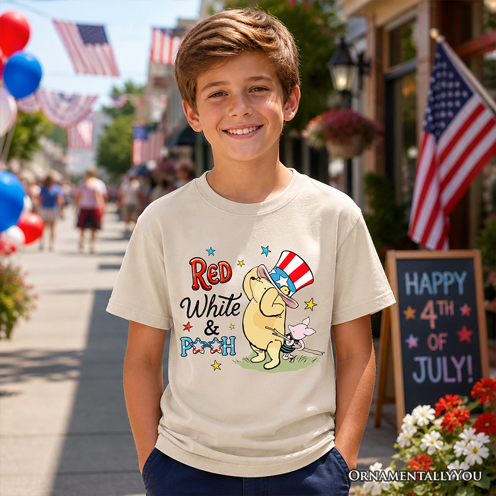 Winnie-the-Pooh Patriotic T-Shirt, Red White and Proud Kids Tee