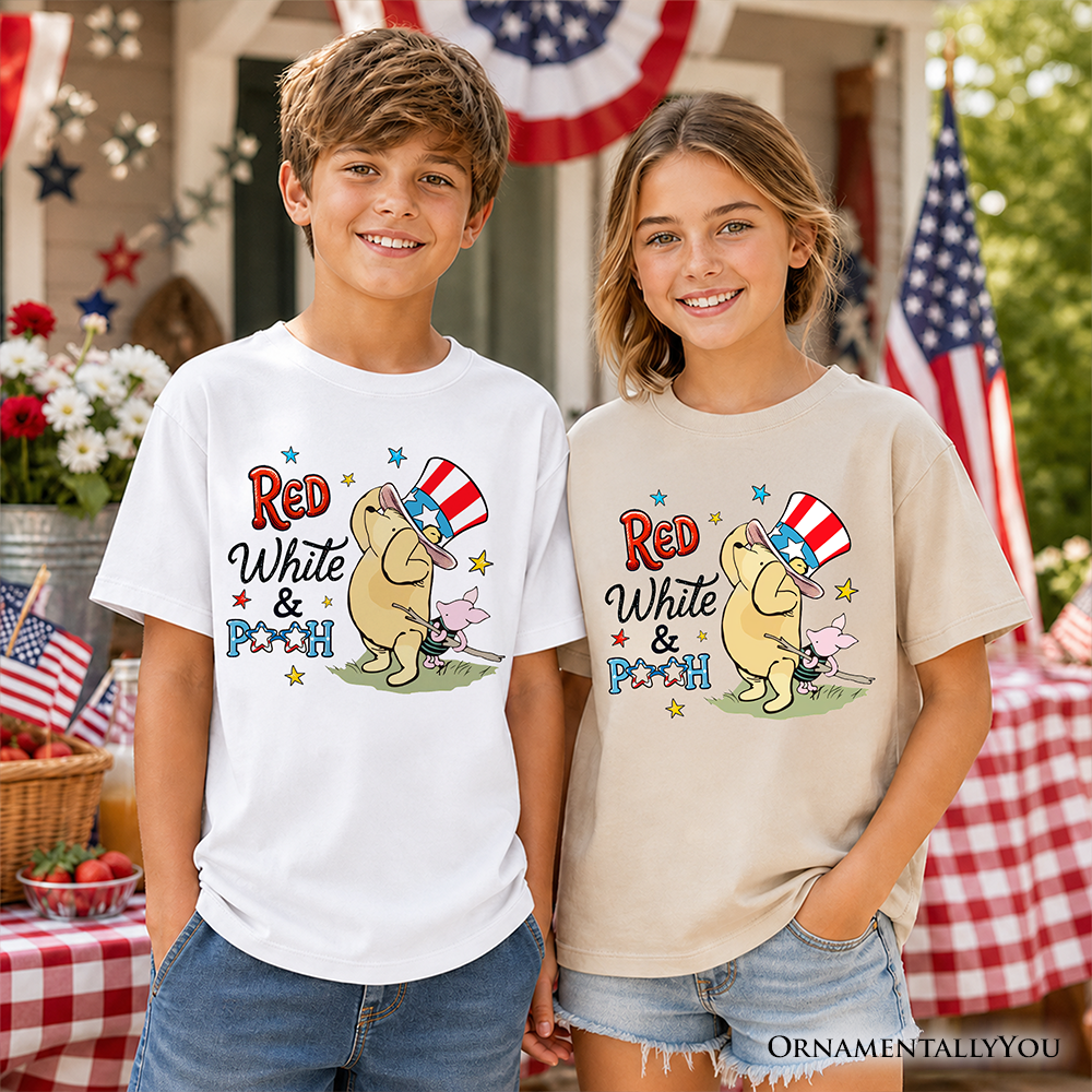 Winnie-the-Pooh Patriotic T-Shirt, Red White and Proud Kids Tee