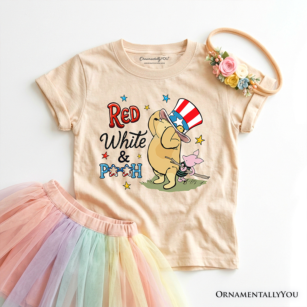 Winnie-the-Pooh Patriotic T-Shirt, Red White and Proud Kids Tee