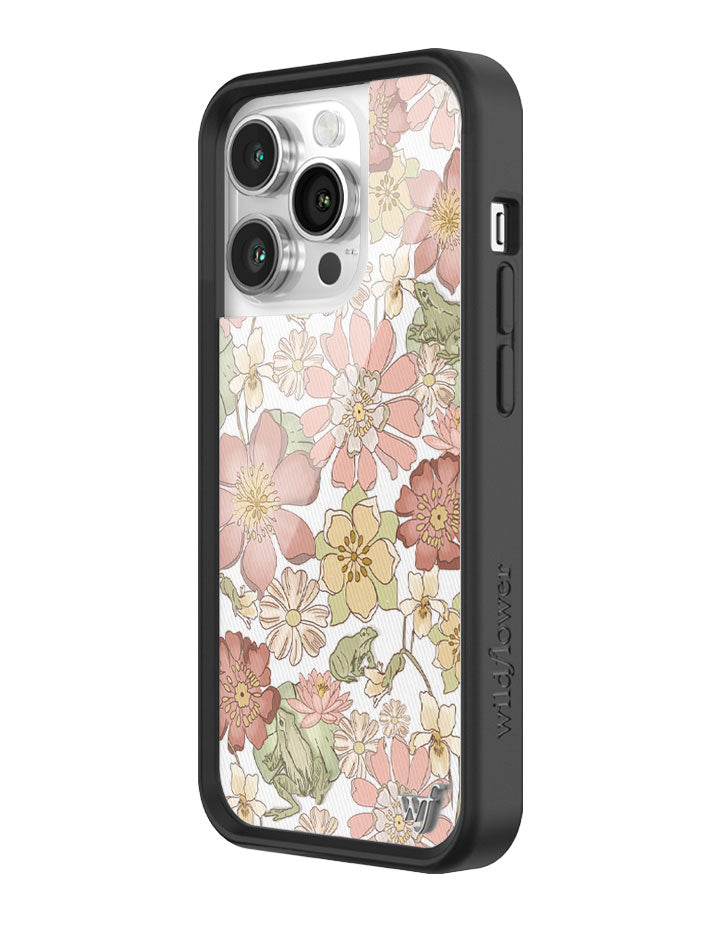 Lily Pad Floral iPhone Case with Pink and Yellow Flowers - Image 14