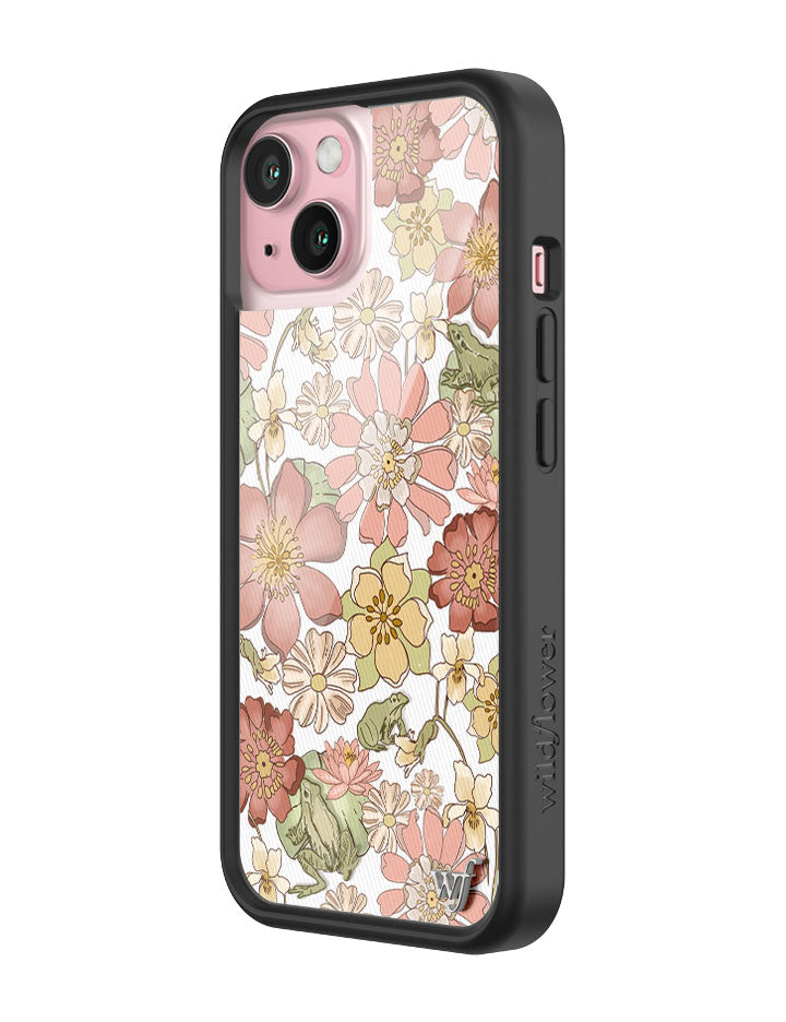 Lily Pad Floral iPhone Case with Pink and Yellow Flowers - Image 8