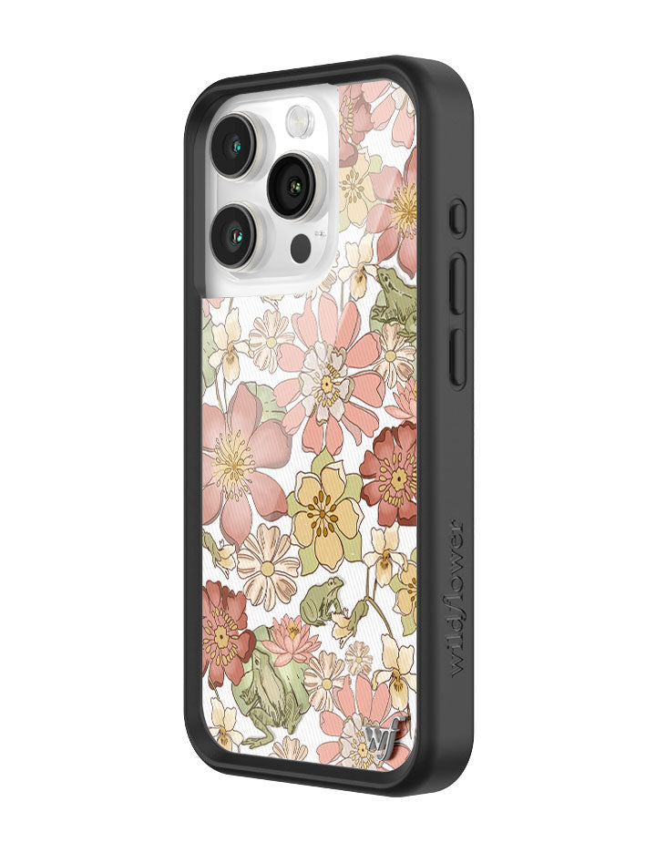 Lily Pad Floral iPhone Case with Pink and Yellow Flowers - Image 6