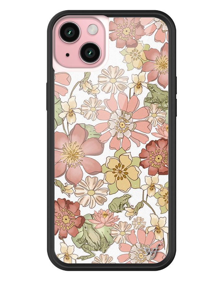 Lily Pad Floral iPhone Case with Pink and Yellow Flowers - Image 3
