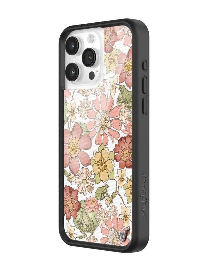 Lily Pad Floral iPhone Case with Pink and Yellow Flowers - Image 2
