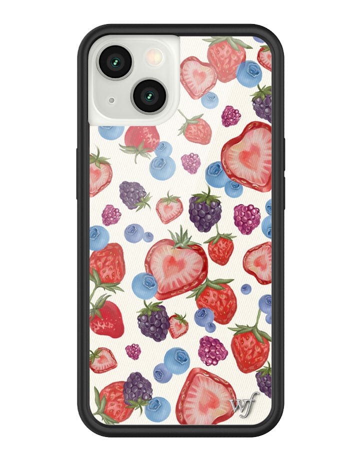 Fruit Tart iPhone Case with Heart Shaped Strawberries and Berries - Image 45