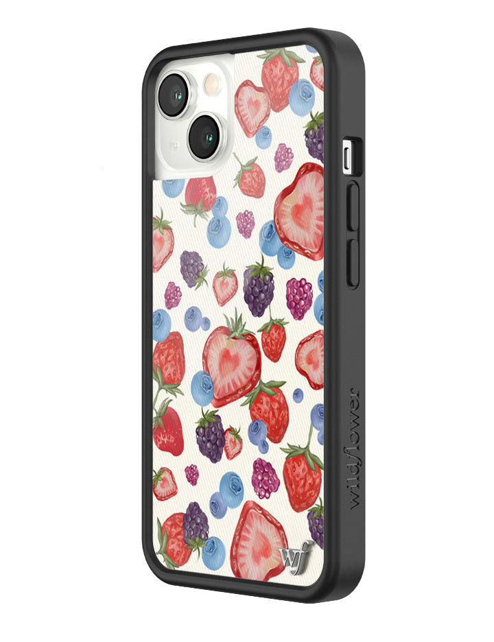 Fruit Tart iPhone Case with Heart Shaped Strawberries and Berries - Image 46
