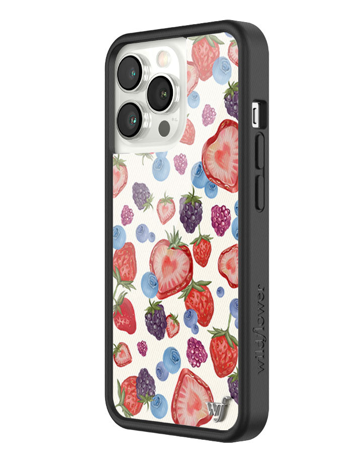 Fruit Tart iPhone Case with Heart Shaped Strawberries and Berries - Image 44