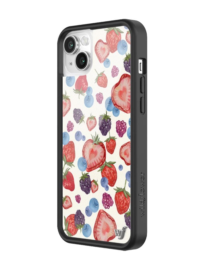 Fruit Tart iPhone Case with Heart Shaped Strawberries and Berries - Image 40