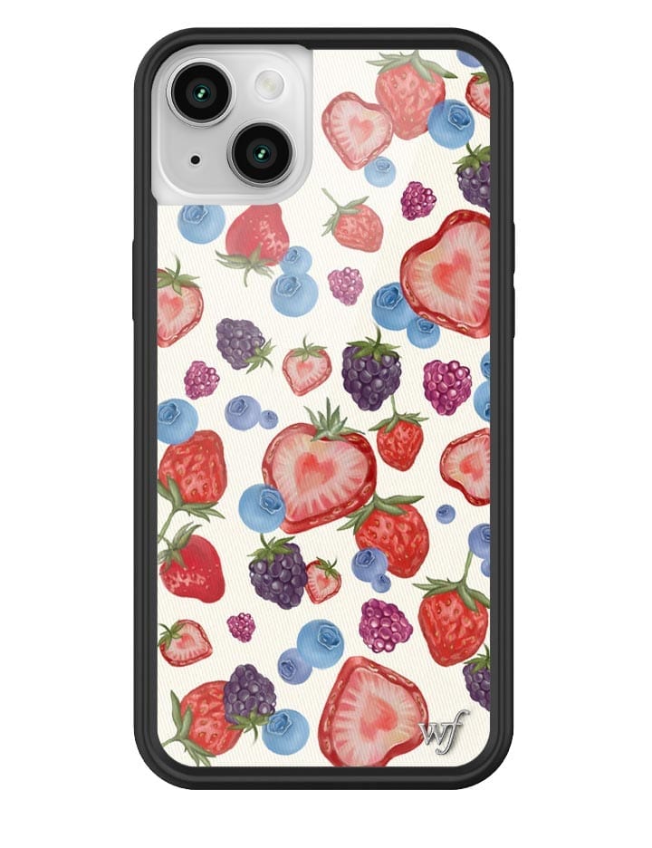 Fruit Tart iPhone Case with Heart Shaped Strawberries and Berries - Image 35