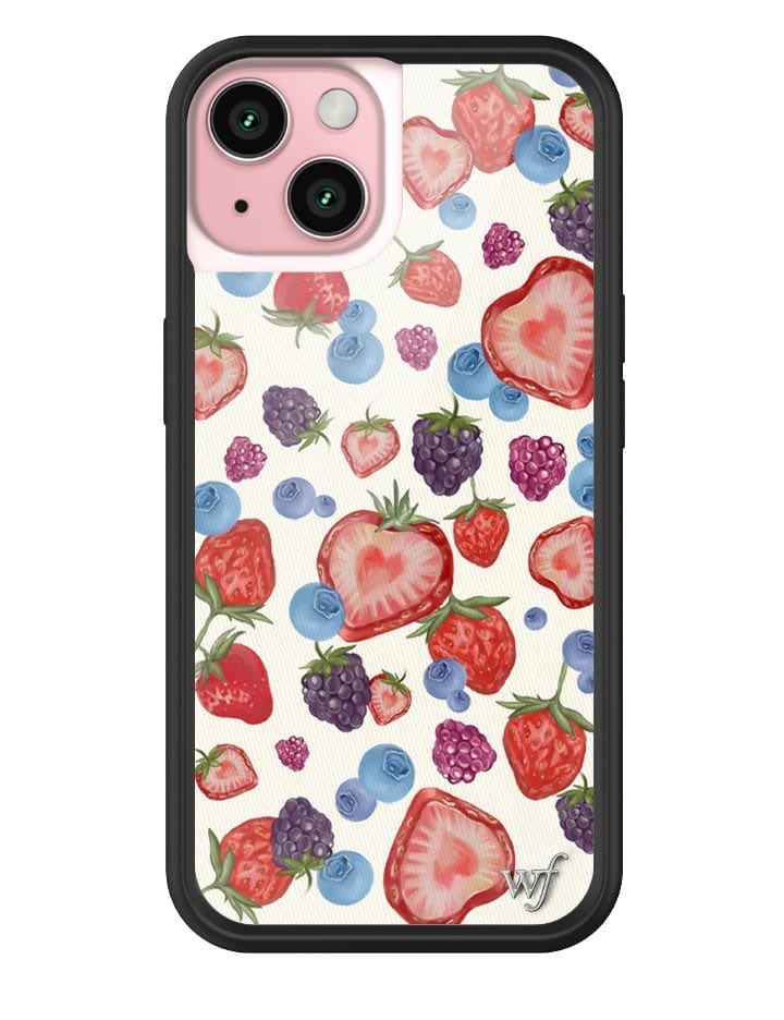 Fruit Tart iPhone Case with Heart Shaped Strawberries and Berries - Image 31