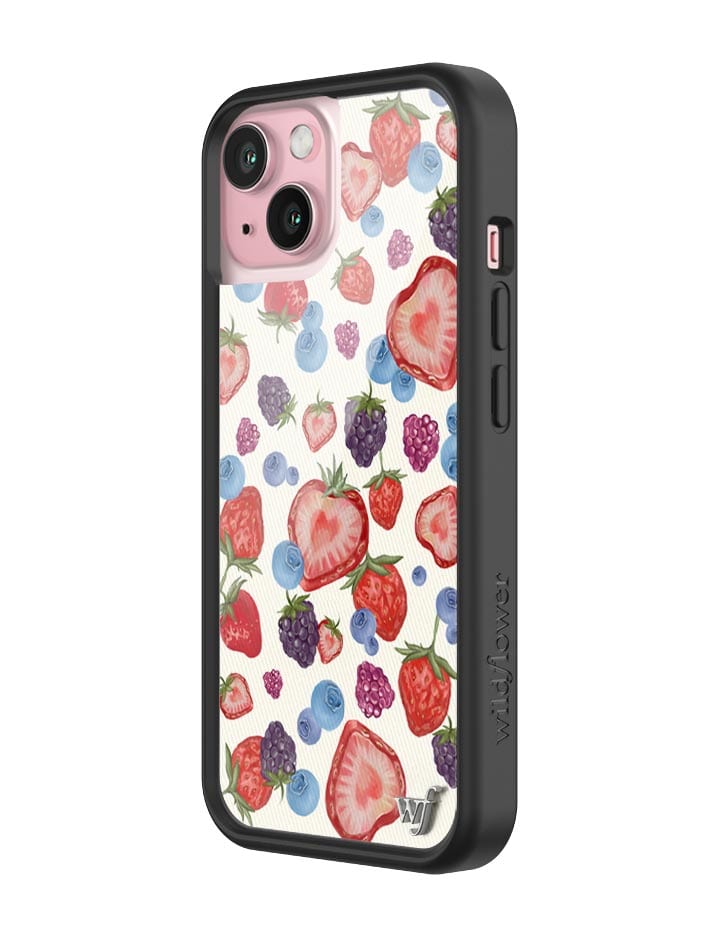 Fruit Tart iPhone Case with Heart Shaped Strawberries and Berries - Image 32