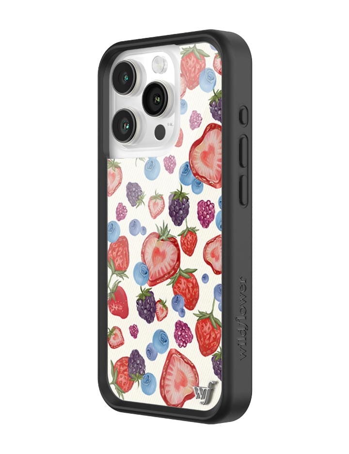 Fruit Tart iPhone Case with Heart Shaped Strawberries and Berries - Image 30