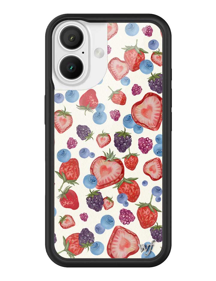 Fruit Tart iPhone Case with Heart Shaped Strawberries and Berries - Image 21