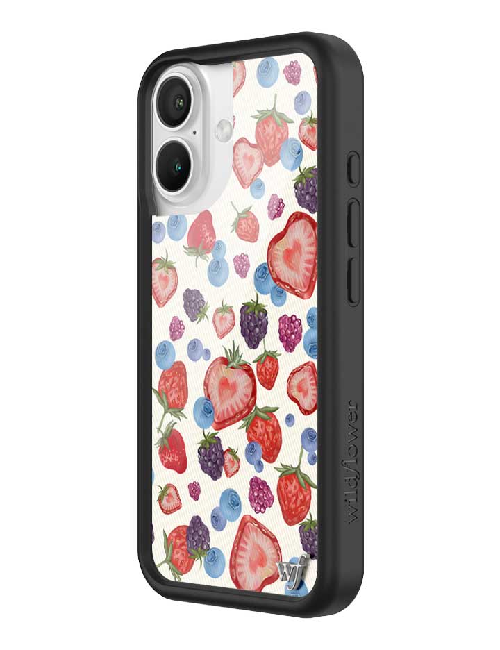 Fruit Tart iPhone Case with Heart Shaped Strawberries and Berries - Image 22