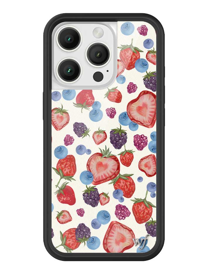 Fruit Tart iPhone Case with Heart Shaped Strawberries and Berries - Image 19