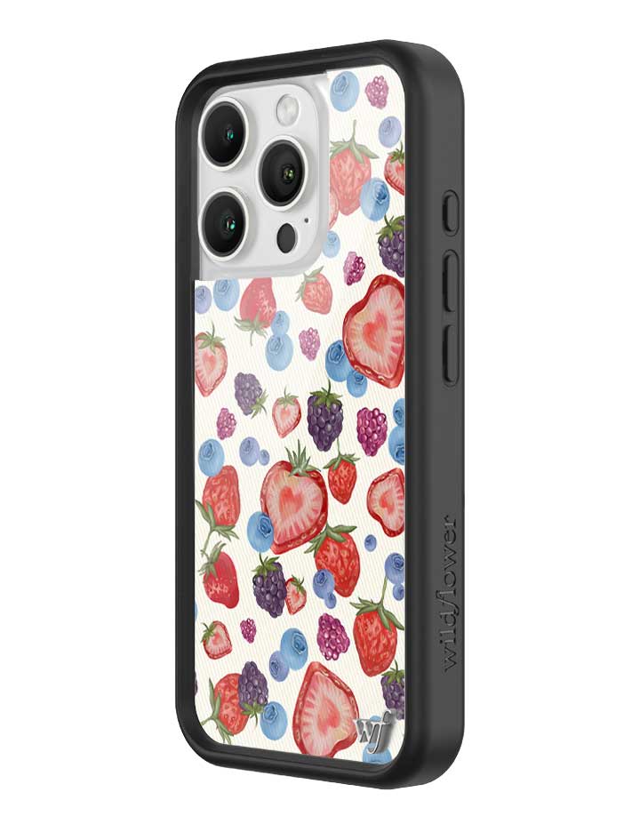Fruit Tart iPhone Case with Heart Shaped Strawberries and Berries - Image 20