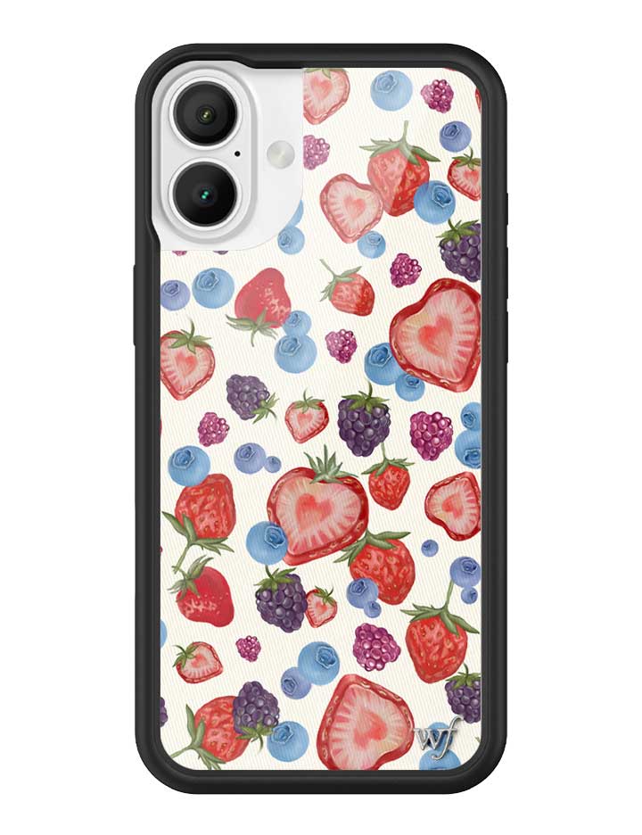 Fruit Tart iPhone Case with Heart Shaped Strawberries and Berries - Image 17