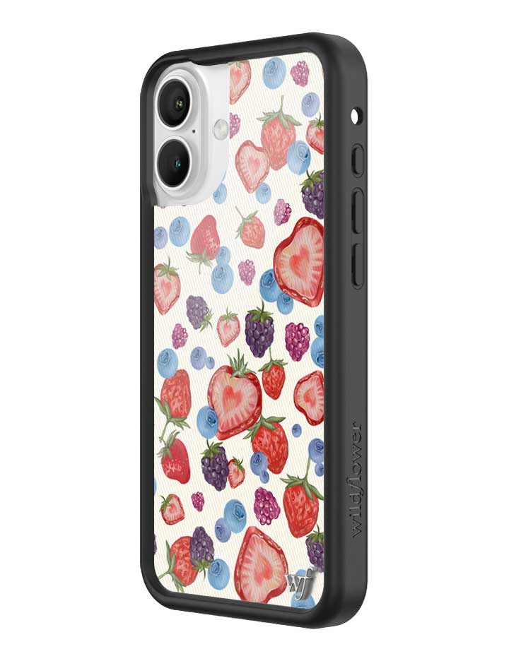 Fruit Tart iPhone Case with Heart Shaped Strawberries and Berries - Image 18