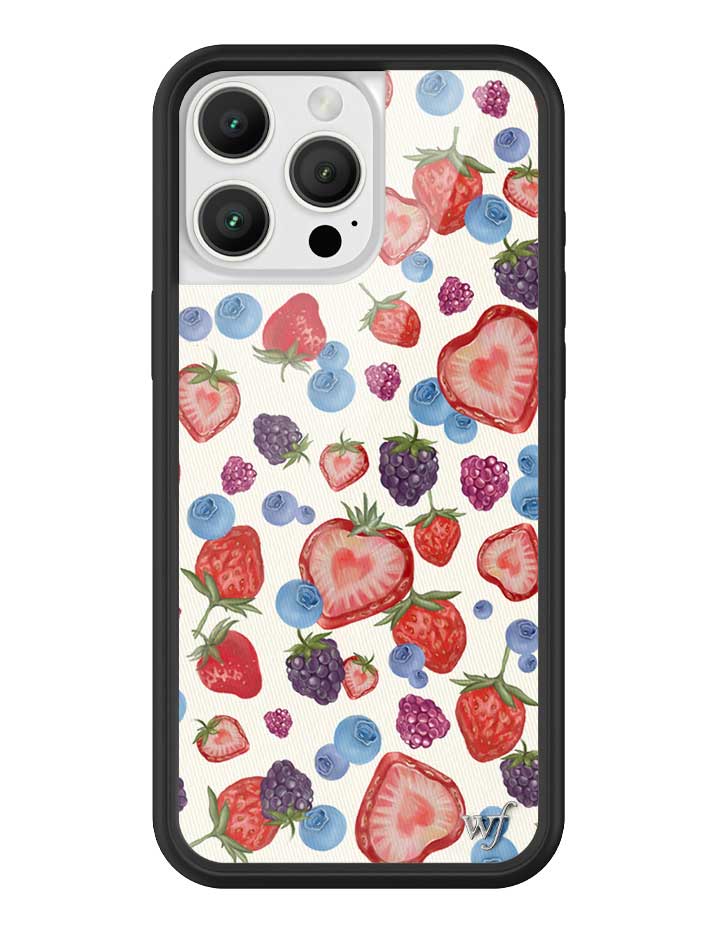 Fruit Tart iPhone Case with Heart Shaped Strawberries and Berries - Image 15