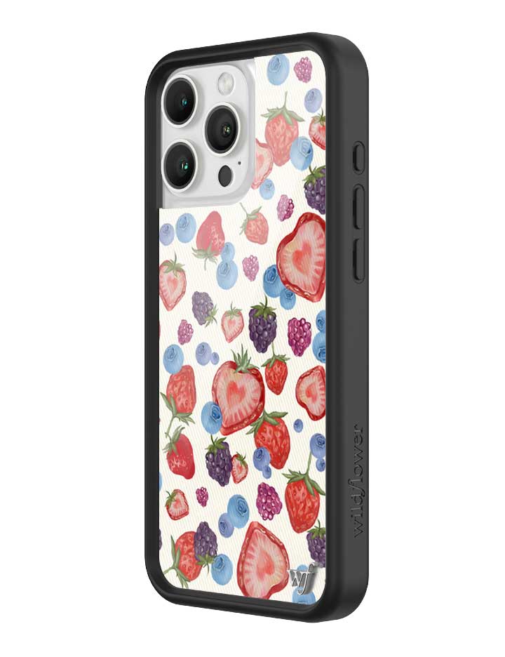 Fruit Tart iPhone Case with Heart Shaped Strawberries and Berries - Image 16