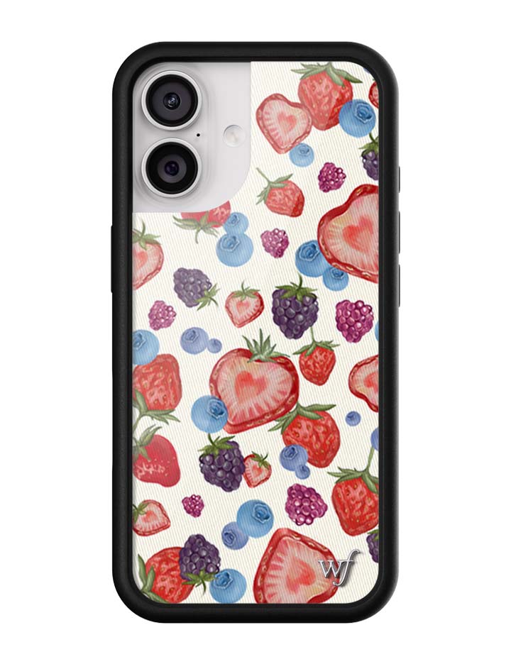 Fruit Tart iPhone Case with Heart Shaped Strawberries and Berries - Image 7