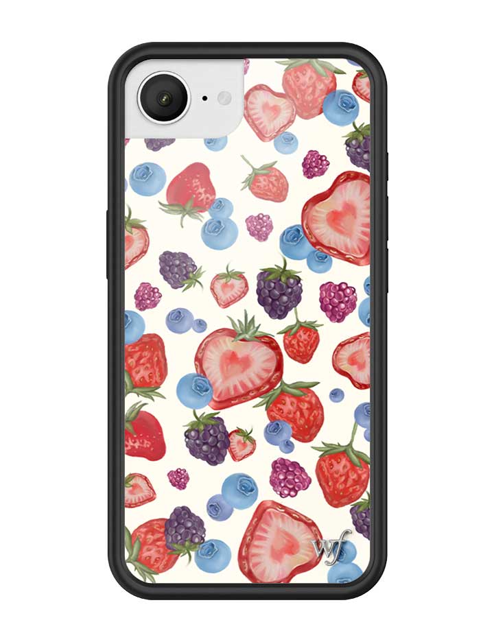 Fruit Tart iPhone Case with Heart Shaped Strawberries and Berries - Image 10