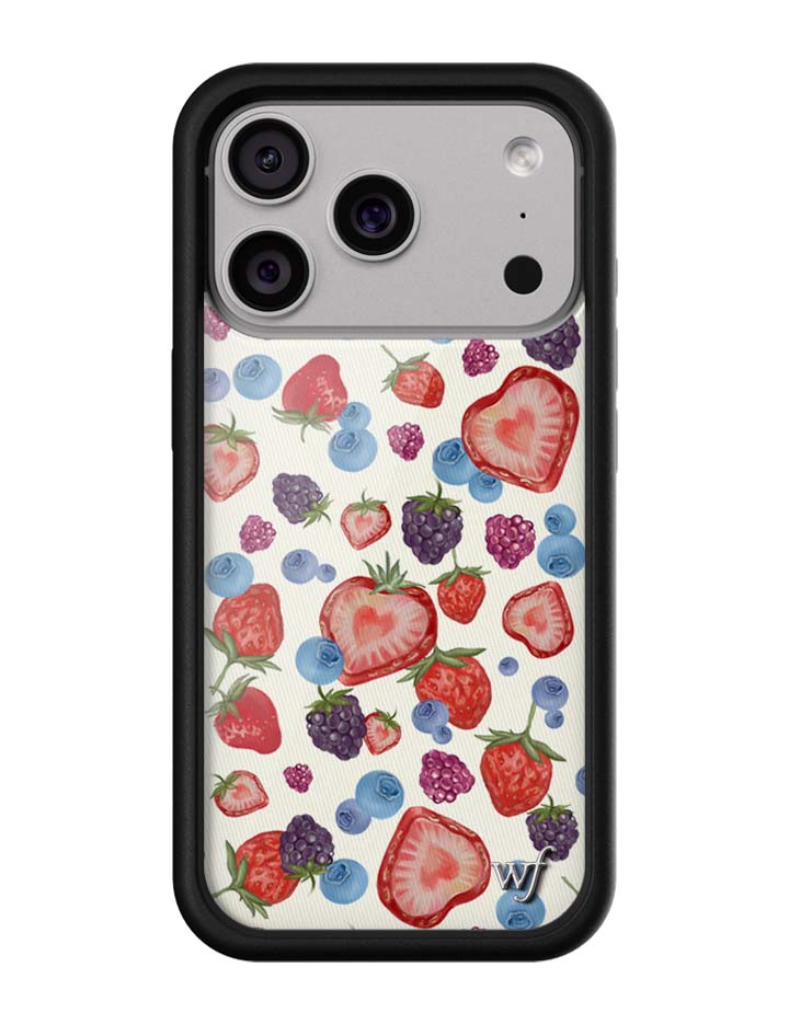Fruit Tart iPhone Case with Heart Shaped Strawberries and Berries - Image 4