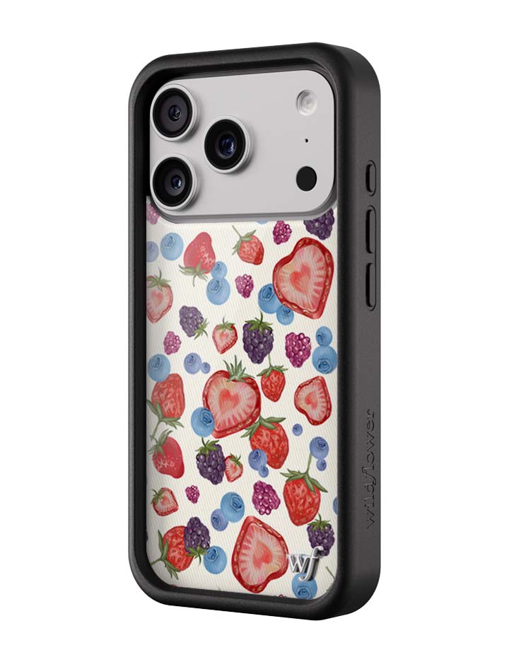 Fruit Tart iPhone Case with Heart Shaped Strawberries and Berries - Image 5