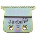 ChameleonFX Deep-Tooth T-blade with iridescent rainbow finish and gold undertones for professional trimmers.