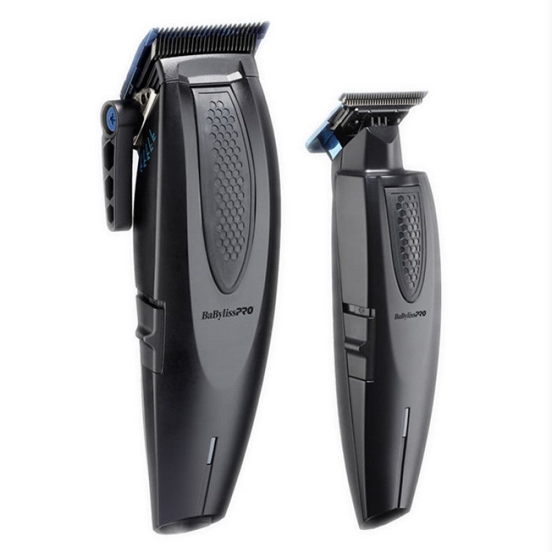 BaBylissPRO LithiumFX+ Matte Black professional clipper and trimmer set