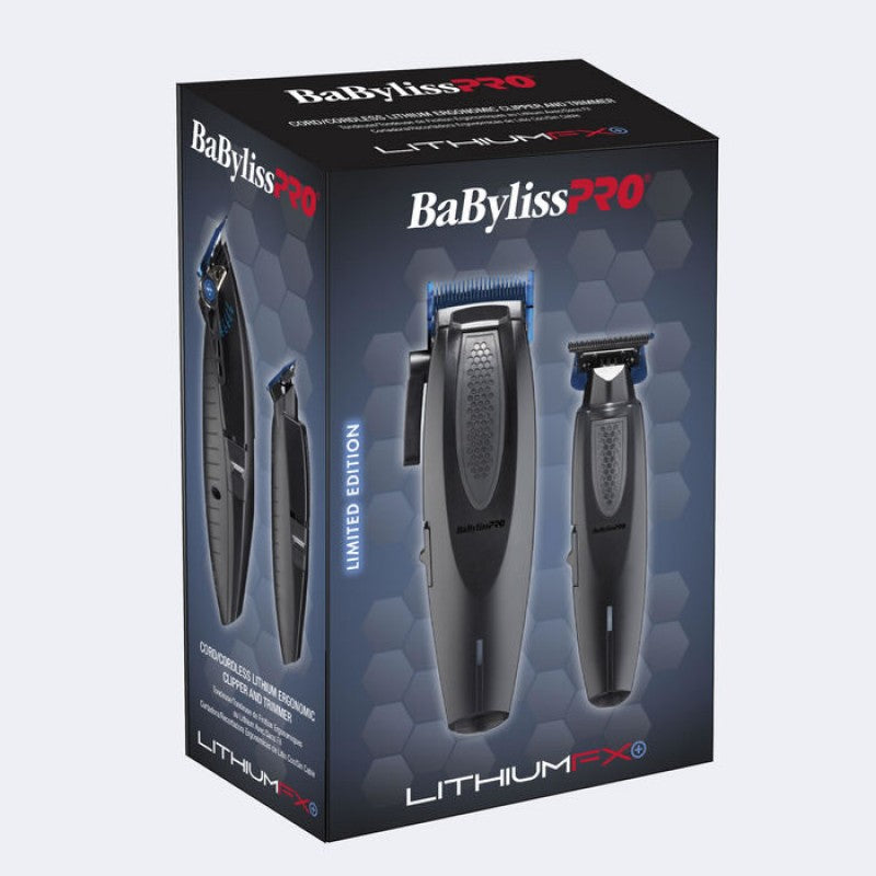 LithiumFX+ Ergonomic Matte Black Clipper and Trimmer Combo