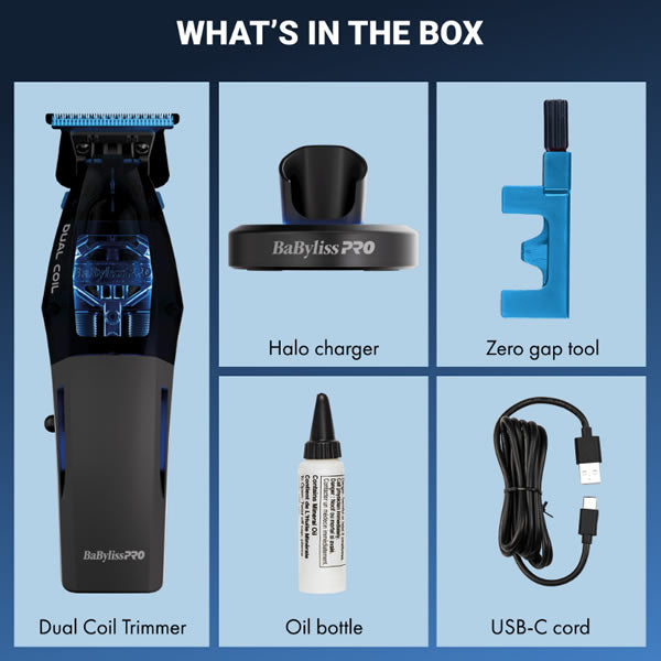 Dual Coil Professional Trimmer High-Performance Cordless Clipper