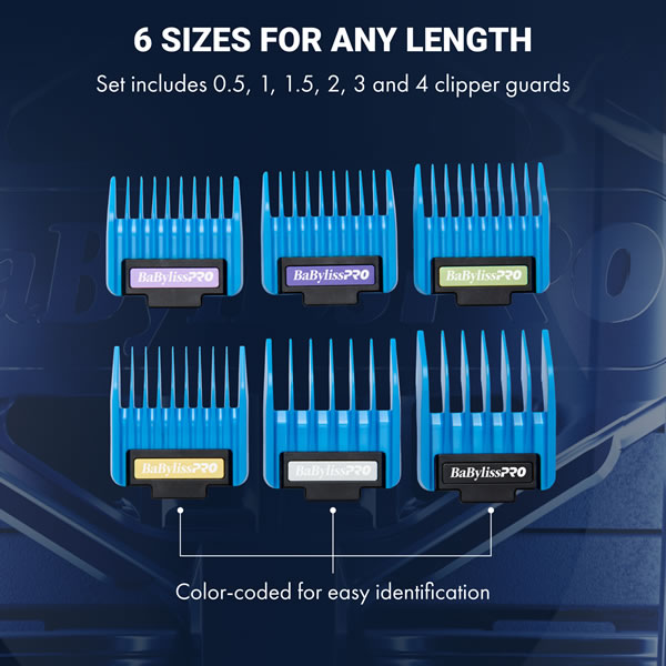 BABYLISSPRO PRECISION MAGNETIC CLIPPER GUARDS 6PK (#FXPCMG)