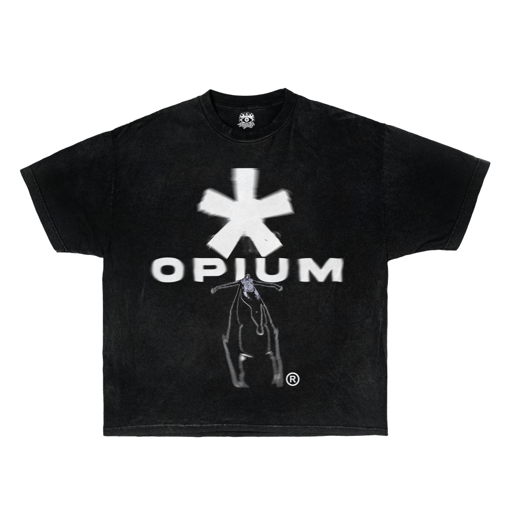 Opium Angel Streetwear Tee Black Graphic Short Sleeve Shirt