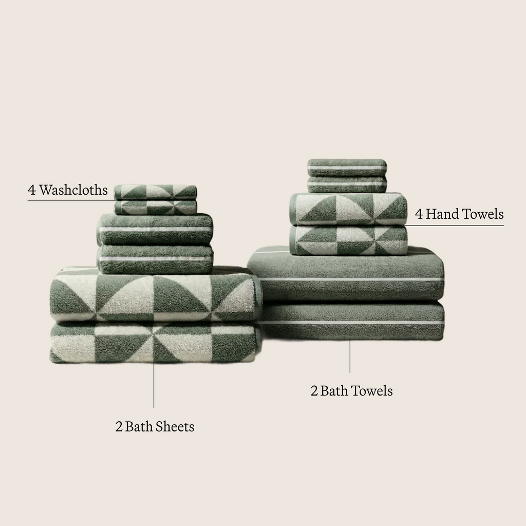 Deia 600 GSM Australian Cotton Bath Towel in Sage Green - Image 38