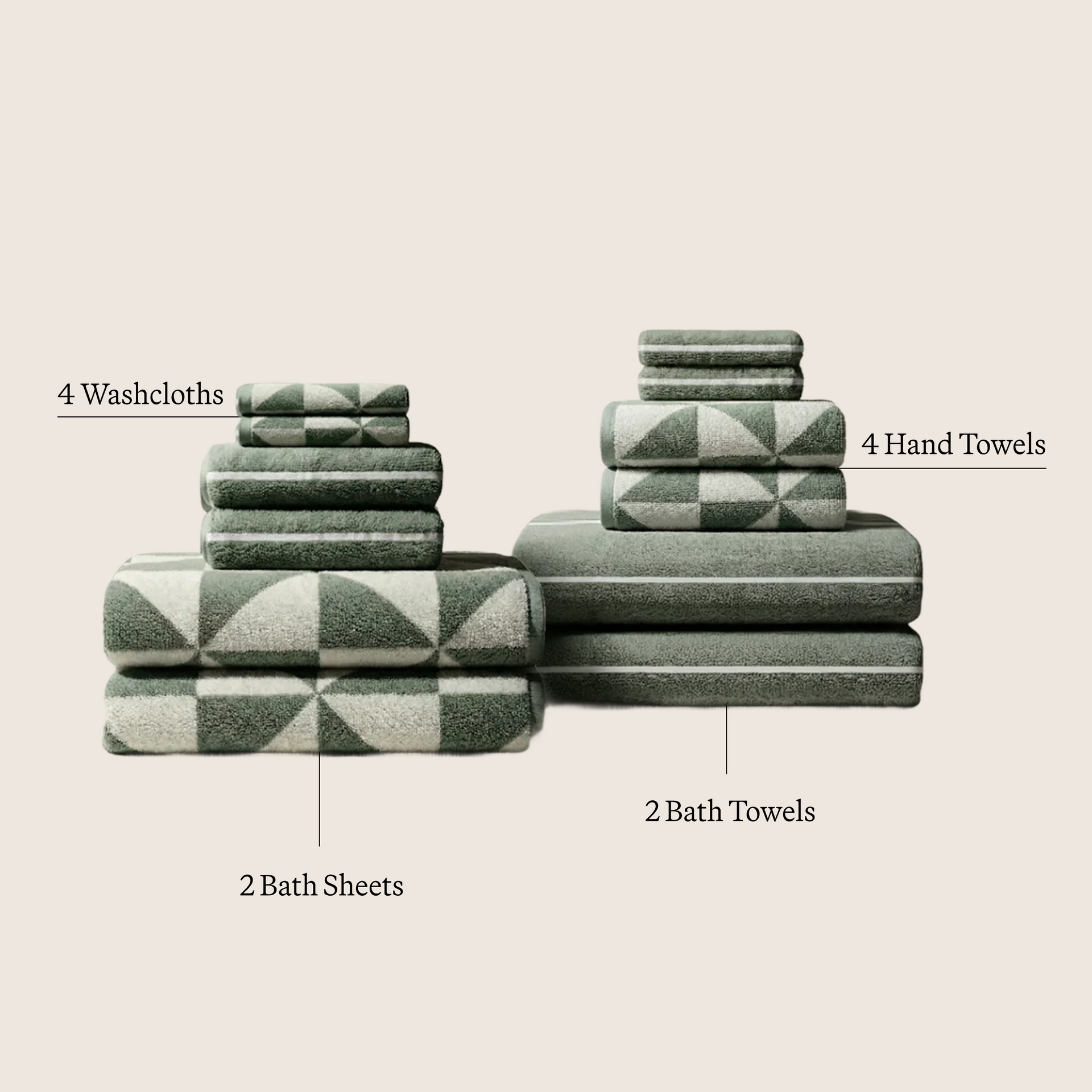 Deia 600 GSM Australian Cotton Bath Towel in Sage Green - Image 38