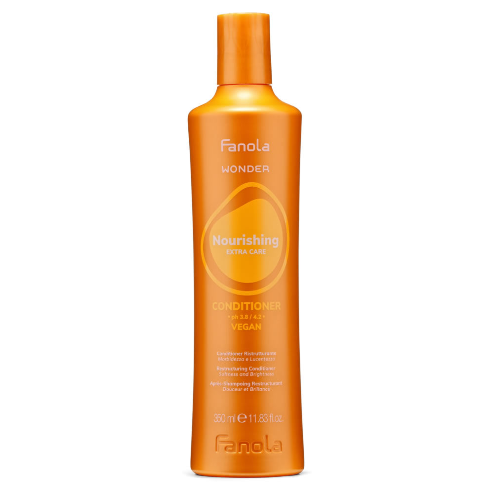 Fanola Wonder Nourishing Conditioner 11.8oz bottle in orange packaging
