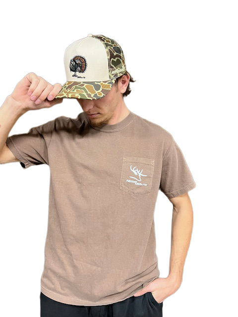 Fans Up Nose Down Turkey Hunting Pocket T-Shirt - Relaxed Fit