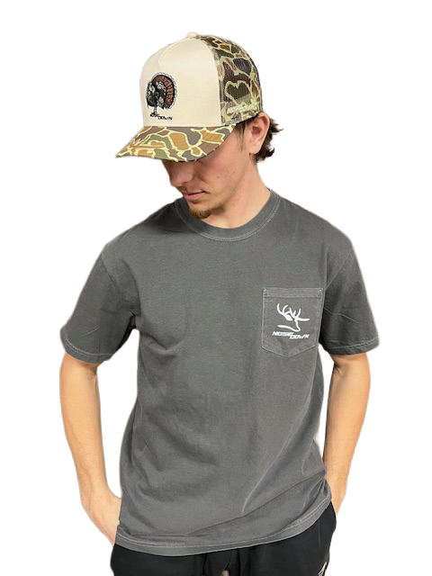 Fans Up Nose Down Turkey Hunting Pocket T-Shirt - Relaxed Fit