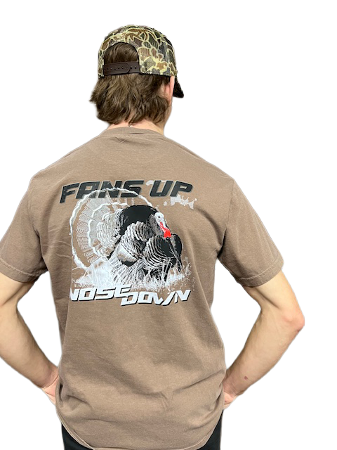 Fans Up Nose Down Turkey Hunting Pocket T-Shirt - Relaxed Fit