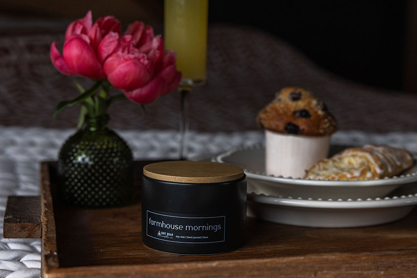 Farmhouse Mornings Soy Wax Candle with Lavender and Linen - Image 3