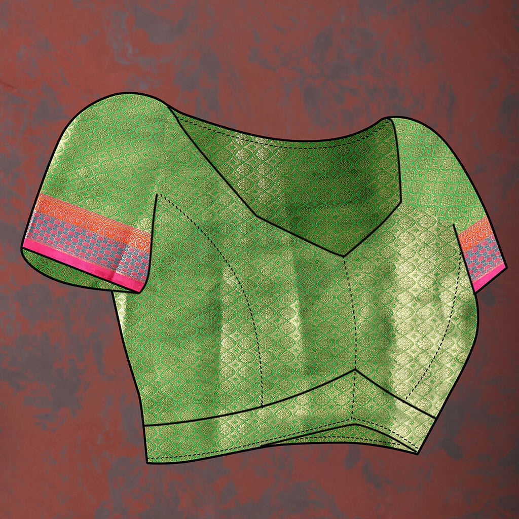 Magenta Kanjivaram Silk Saree with Traditional Zari Weaving