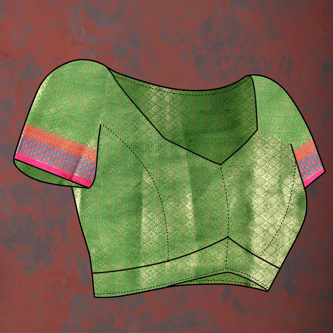 Magenta Kanjivaram Silk Saree with Traditional Zari Weaving