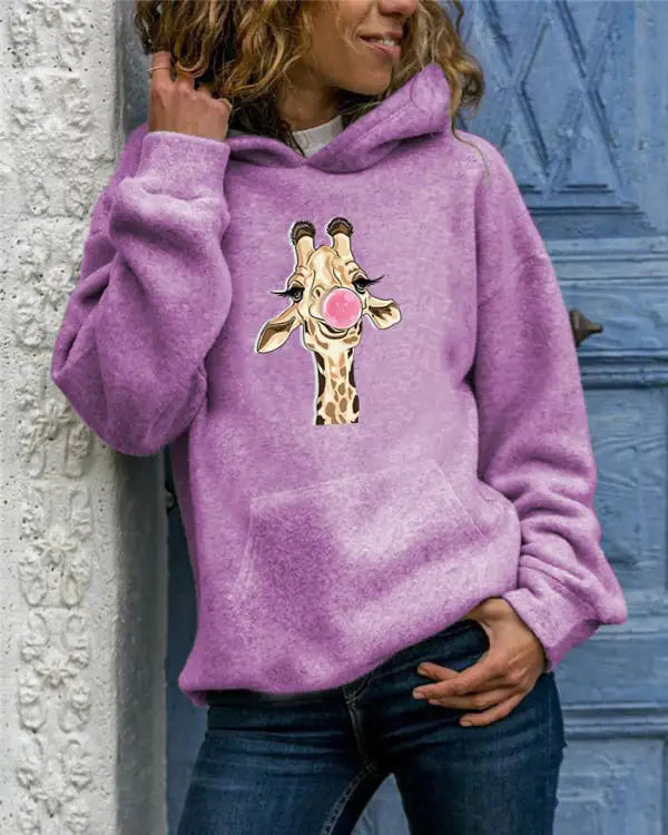 Women's Printed Round Neck Sweater - Soft Modal