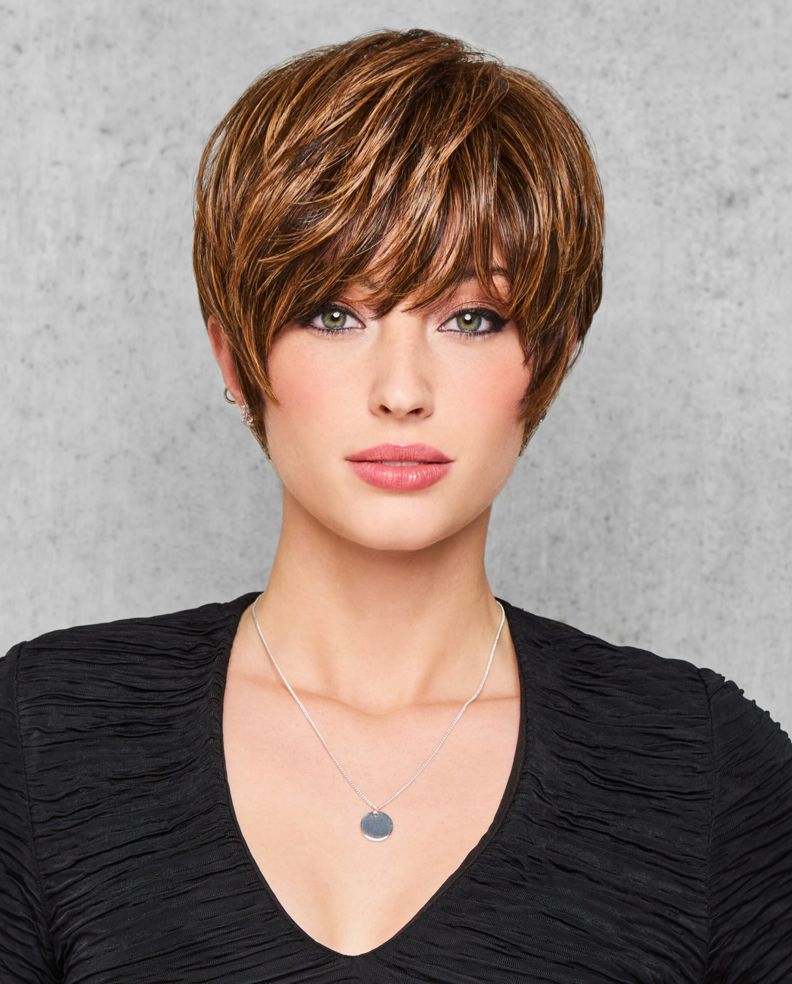 Hairdo Feather Cut Bob Wig in Glazed Cinnamon color, layered style
