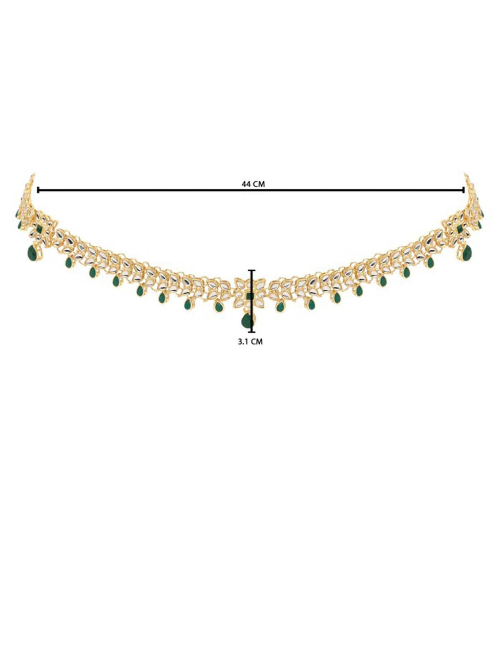 Emerald Green Waist Chain Elegant Zinc Alloy Belly Jewelry