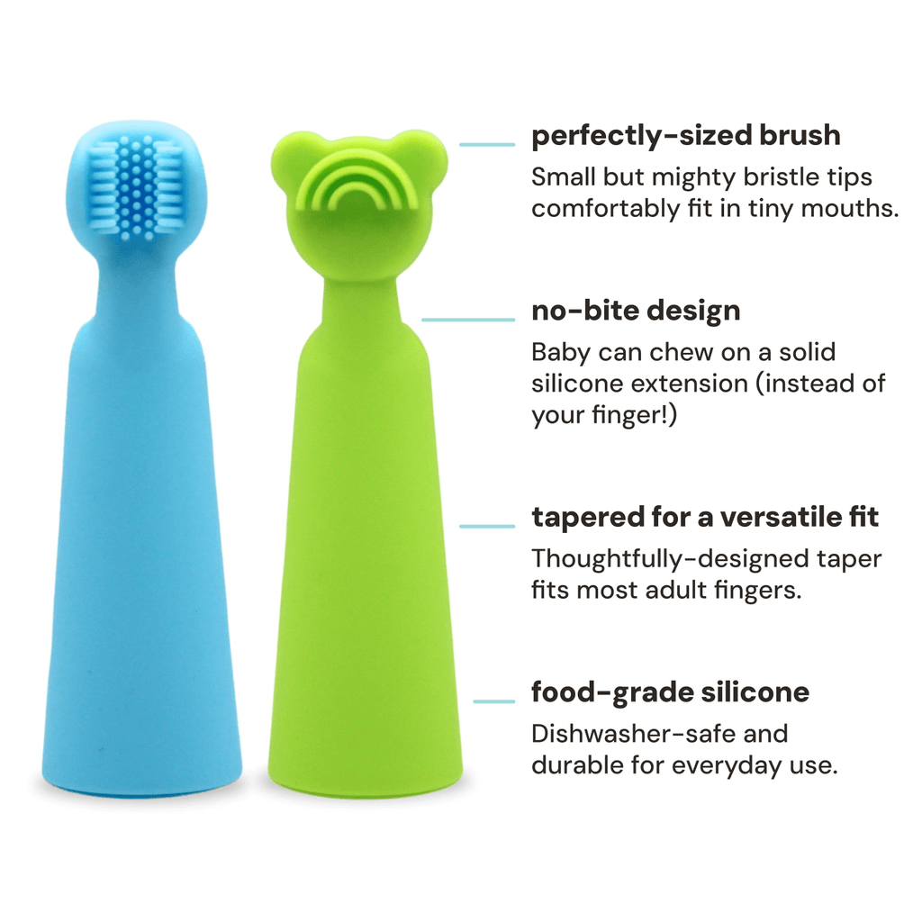 Baby Finger Brush and Tongue Scraper for Newborns, Infants, and Toddlers