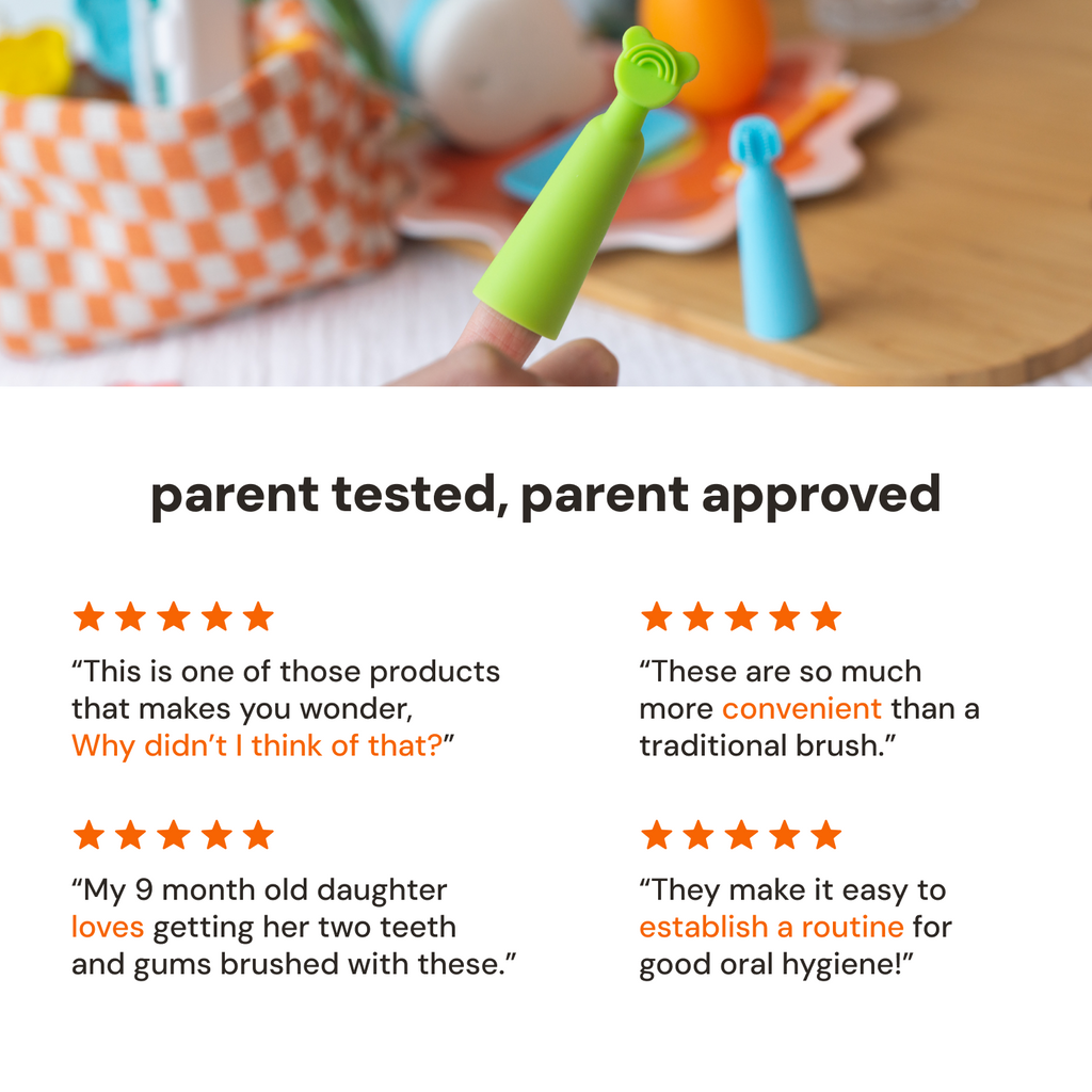 Baby Finger Brush and Tongue Scraper for Newborns, Infants, and Toddlers