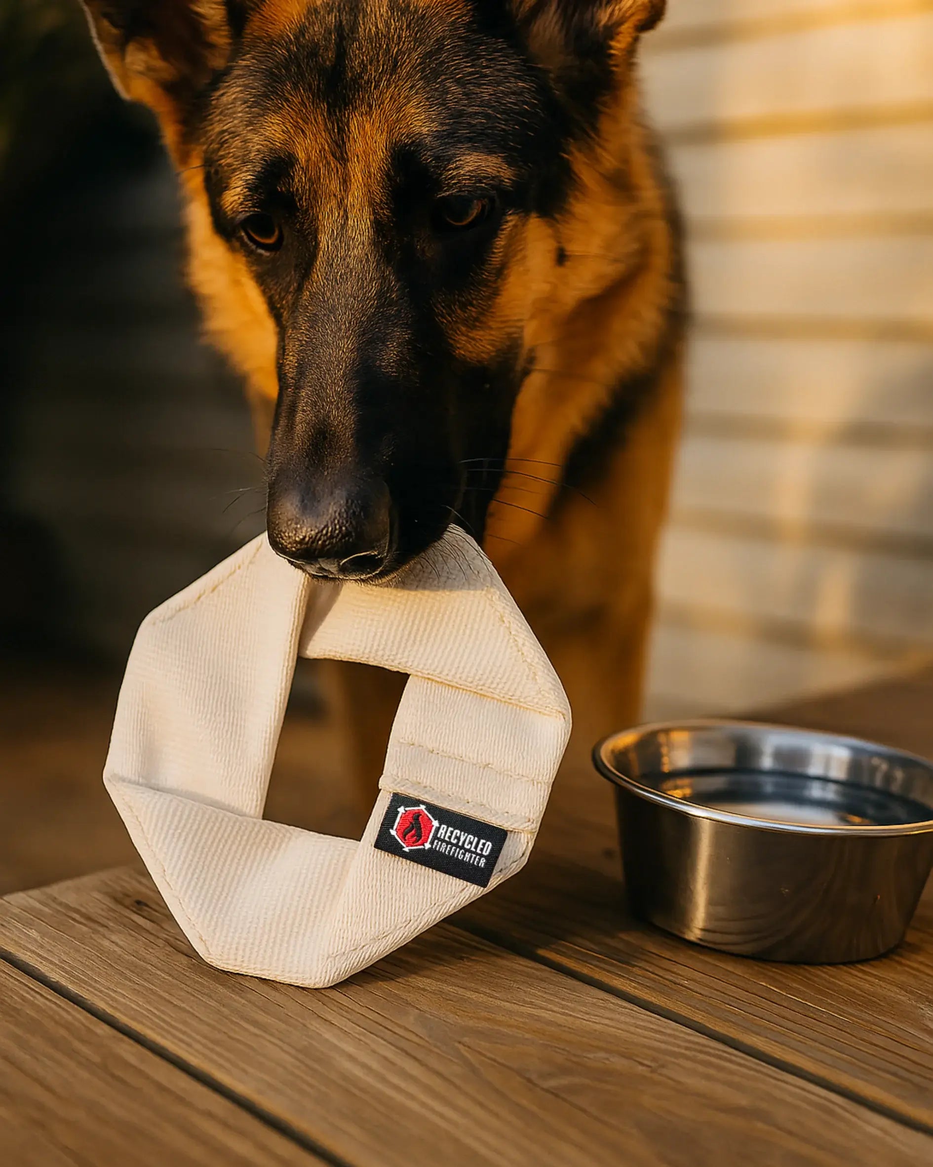 Fire Hose Dog Frisbee JR.