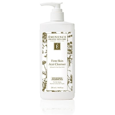 Bottle of Eminence Firm Skin Acai Cleanser 8.4 oz for mature skin